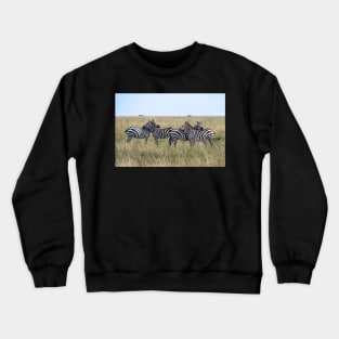 Zebras: Sticking together. Serengeti National Park Crewneck Sweatshirt